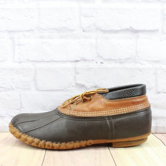 L.L. Bean Other - Vintage LL Bean Brown Leather Insulated Gumshoe Low Duck Boots Size 12 Medium